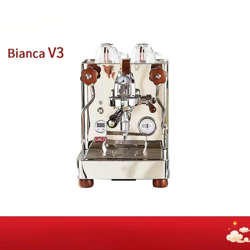 Полуавтоматическая кофемашина с поворотным насосом с двойным бойлером и циферблатом переменного давления