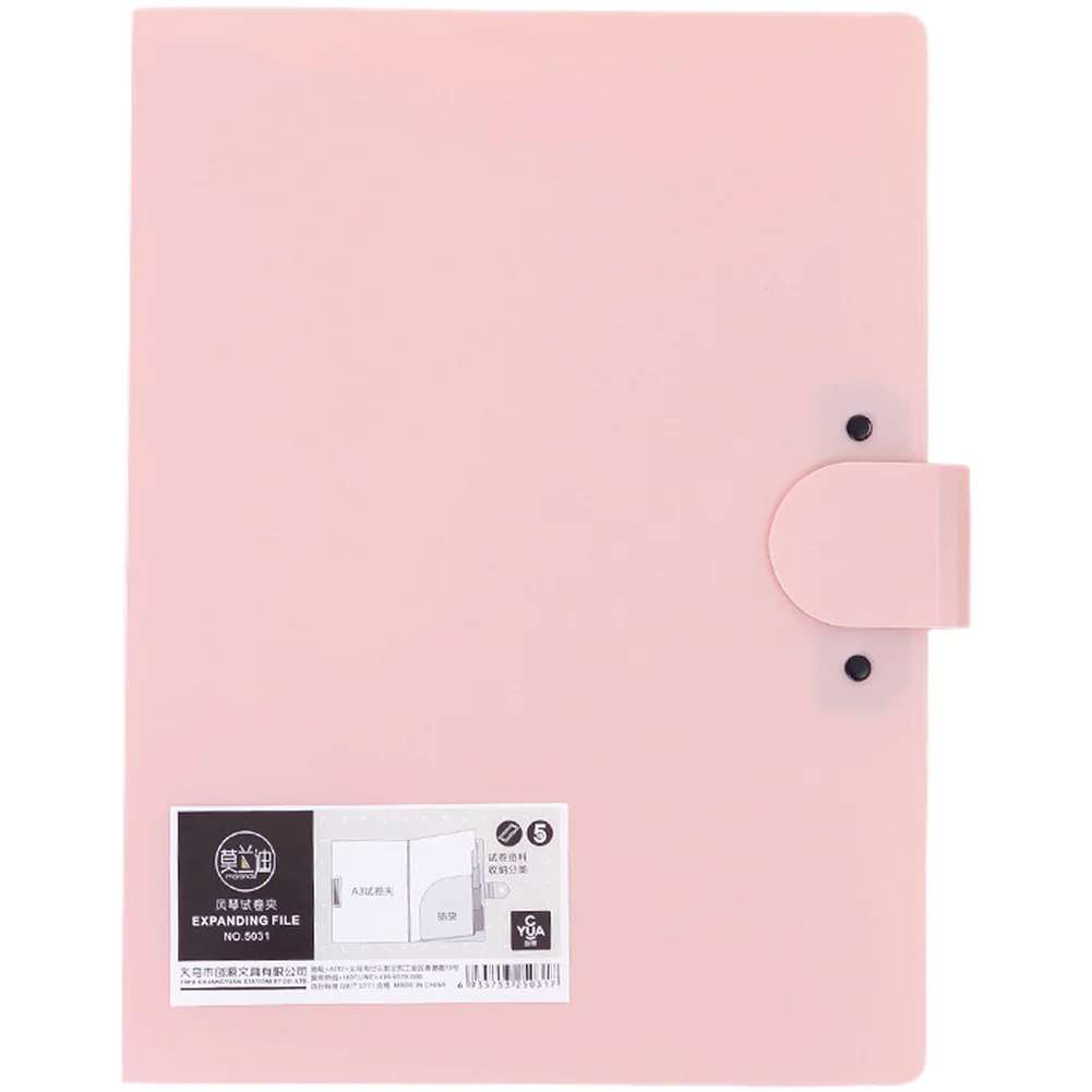 Plastic Multi-Layer Folder Compatible with For A4 Documents with Easy-View Inserts 24cm x 32.5cm Purple Green Blue White Pink view 2