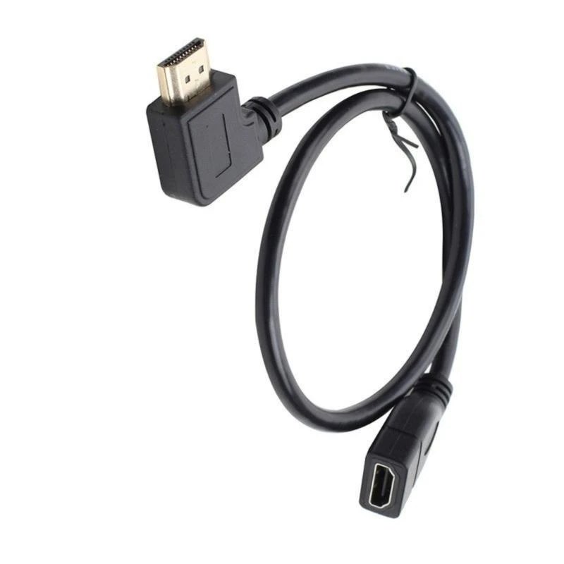 

Efficient 4K HDTV Male to Female L Shaped 90 Degree Adapter Extension Cable for Quality Video Transmission Travel Use 83CF