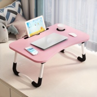 Laptop Bed Table Foldable Lap Table with Cup Holder Drawer Tablet Stand Laptop Bed Tray Table Portable Lap Table Foldable Legs
