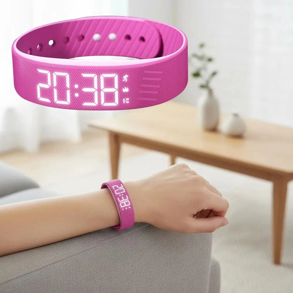 

Waterproof Vibrating Alarm Wristband Adjustable Band Silent Vibration Silent Smart Band Snooze-proof Wake Up Wristband