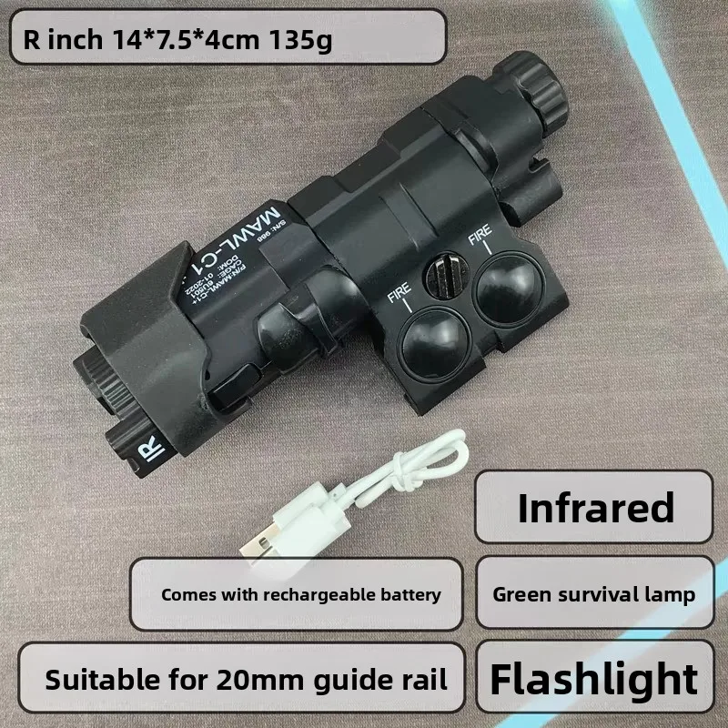 Multi-functional Light Combo Laser Indicator Tactical LED Scout Flashlight Outdoor Hunting Fit 20mm Rail