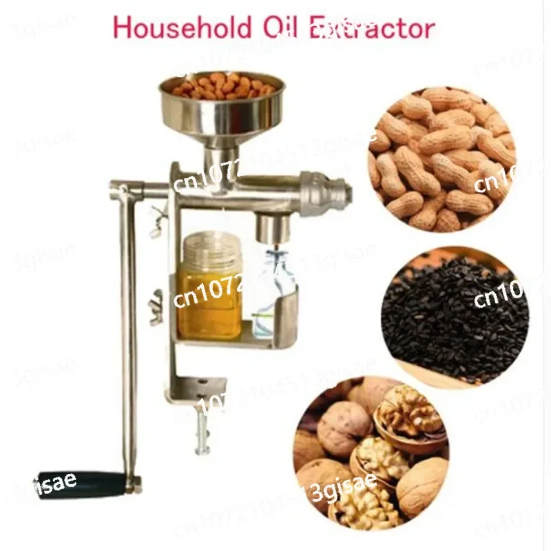 Stainless Steel Oil Pressing Machine Manual Oil Press Machine Household Oil Extractor Peanut Nuts Seeds Press Machine