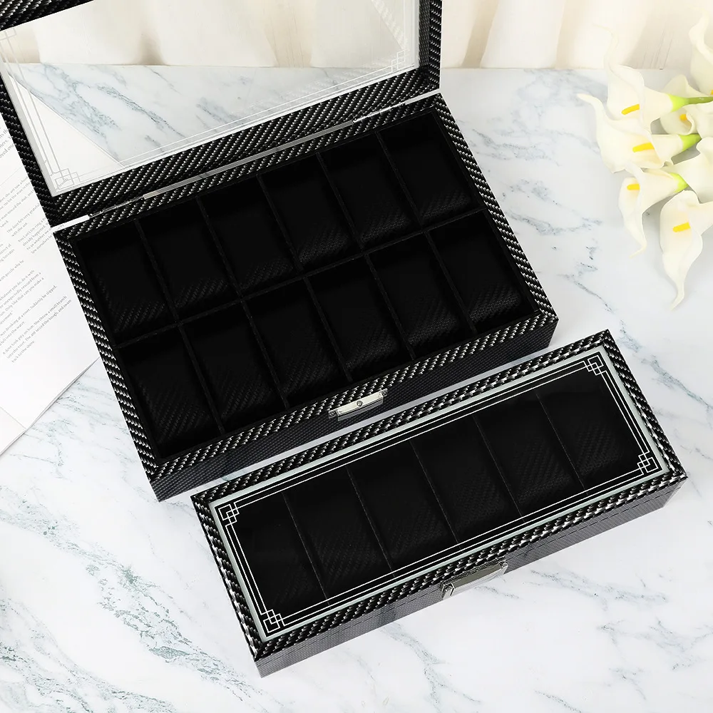 Premium High Gloss Watch Storage Case Display Box for Watches Bracelets Walnut Collectibles