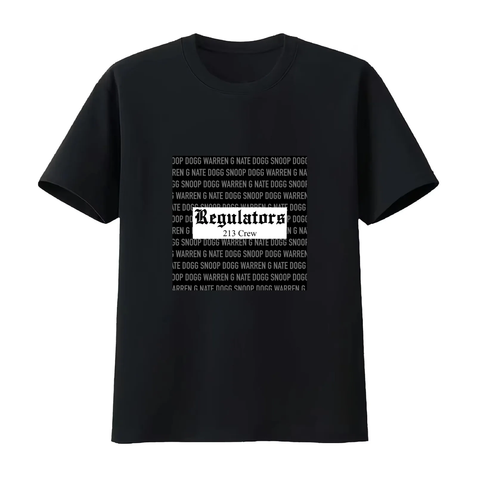 Regulators 213 Crew T-Shirt Summer Casual Cotton Tee Oversized Streetwear Tops Vintage Graphic Print Loose Fit Short Sleeve