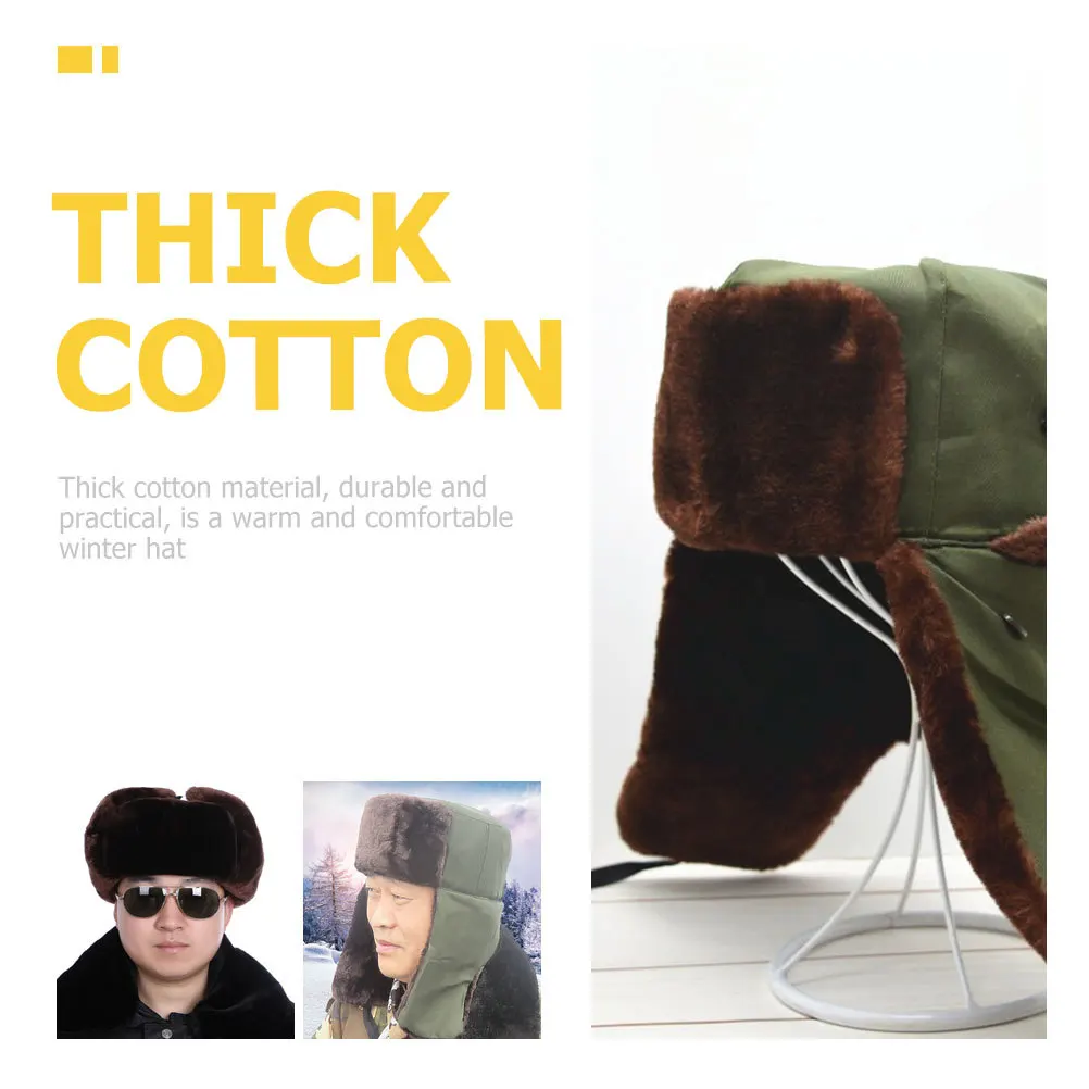 

Winter Warm Cotton Ski Hat Thick Earflap Face Neck Protective Hat Windproof Cap for Outdoor Winter Hunting Earflap Cap