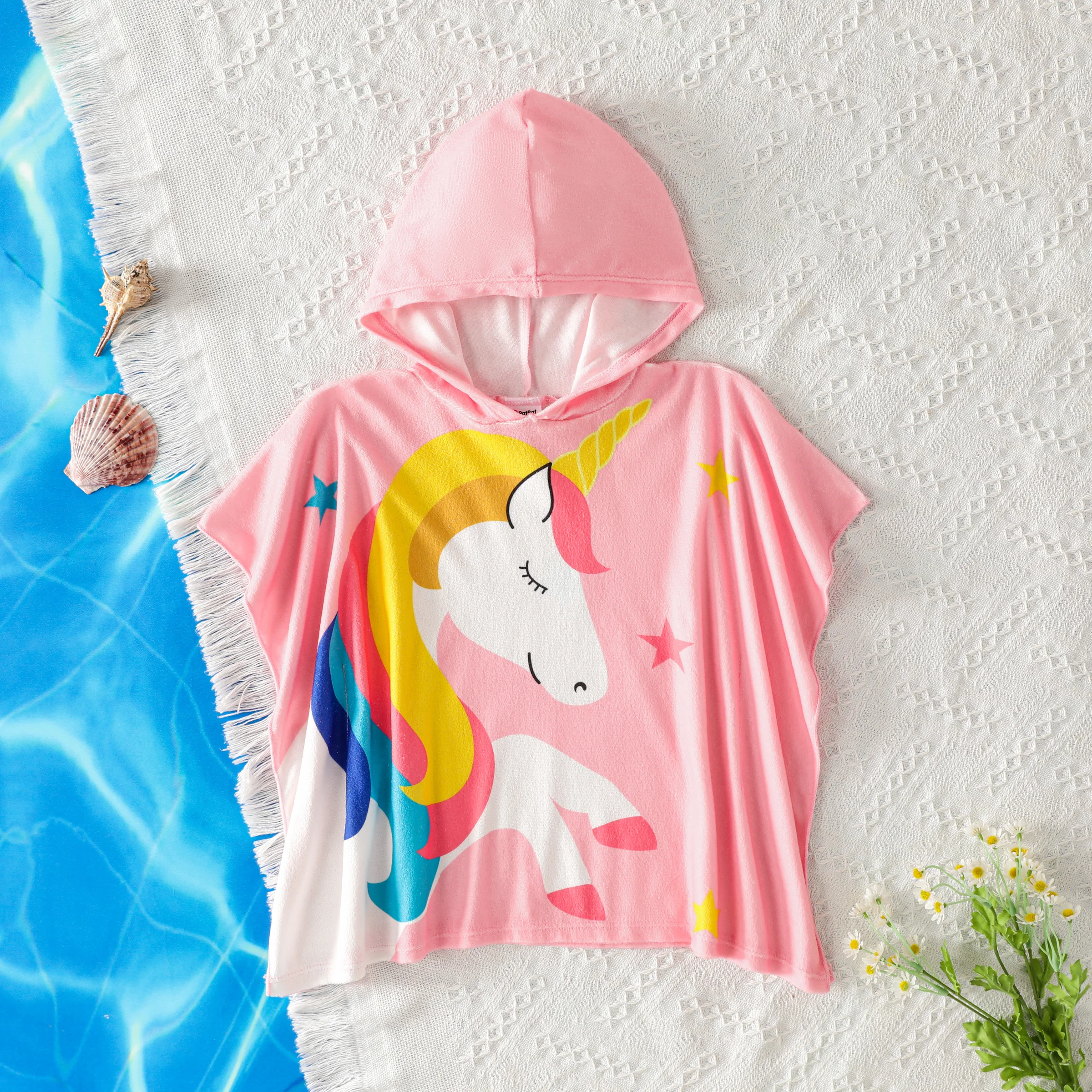 

PatPat Unicorn Hooded Toddler Swimsuit for Girls - Polyester Spandex Loose Fit