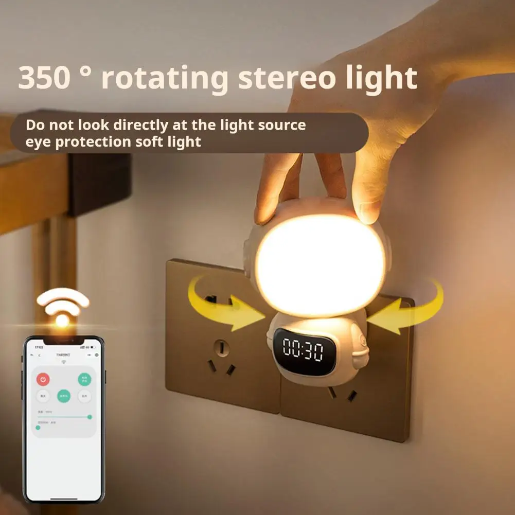 

Energy-saving Night Light Remote Control Led Night Light with Clock Flicker-free Eye Protection Dimmable 3 Light for Bedroom