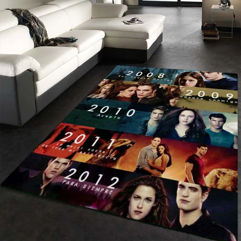 3D HD Printed Large Twilight Carpet, Living Room Bedroom Sofa Doormat Decorative Carpet, Children's Anti-slip Floor Mat