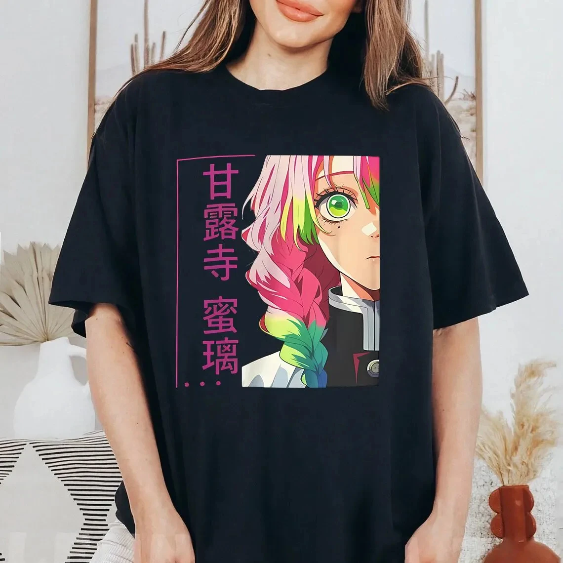 Anime Lover Demon Slayer Mitsuri Kanroji Love Pillar Unisex T-Shirt, Anime-Shirt, Geschenkidee für Fans