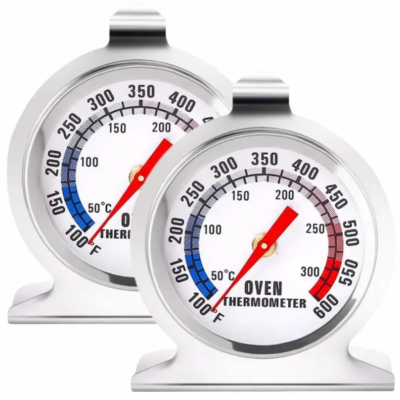 

2 pcs 50 to 300 Degree Centigrade Oven Thermometer, Stainless Steel Kitchen Cooking Thermometers