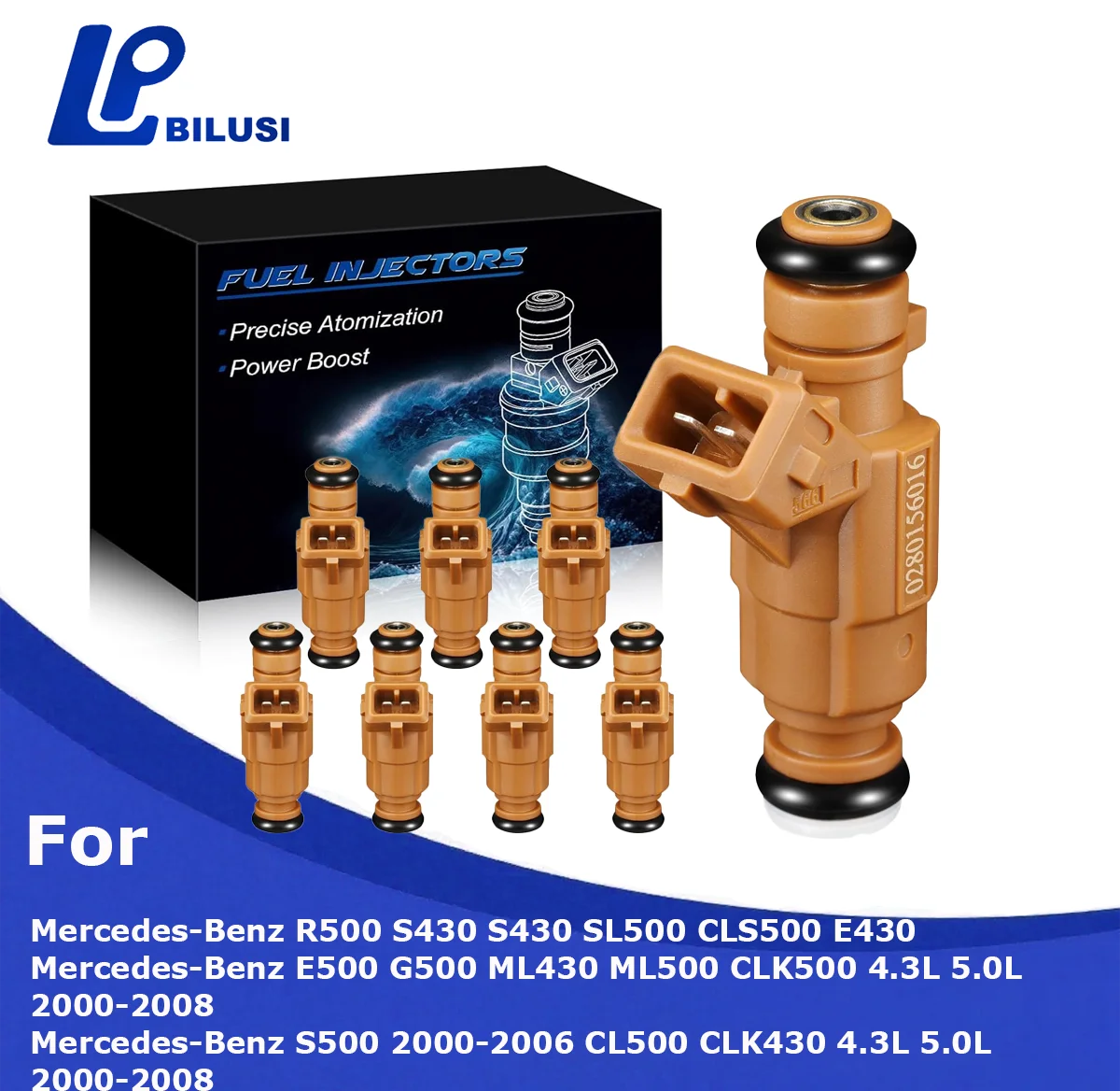 

Bilusi Upgraded Fuel Injectors 0280156016 for Mercedes-Benz S500 2000-2006 CL500 S430 S430 SL500 4.3L 5.0L 2000-2008 852-12171