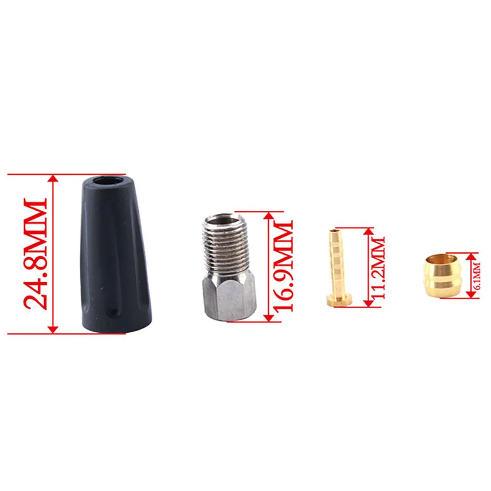 

Mountain Bike Hydraulic Brake Oil Pressure Joint Set Copper Material Durable Lightweight Replacement Oil Needle Tubing