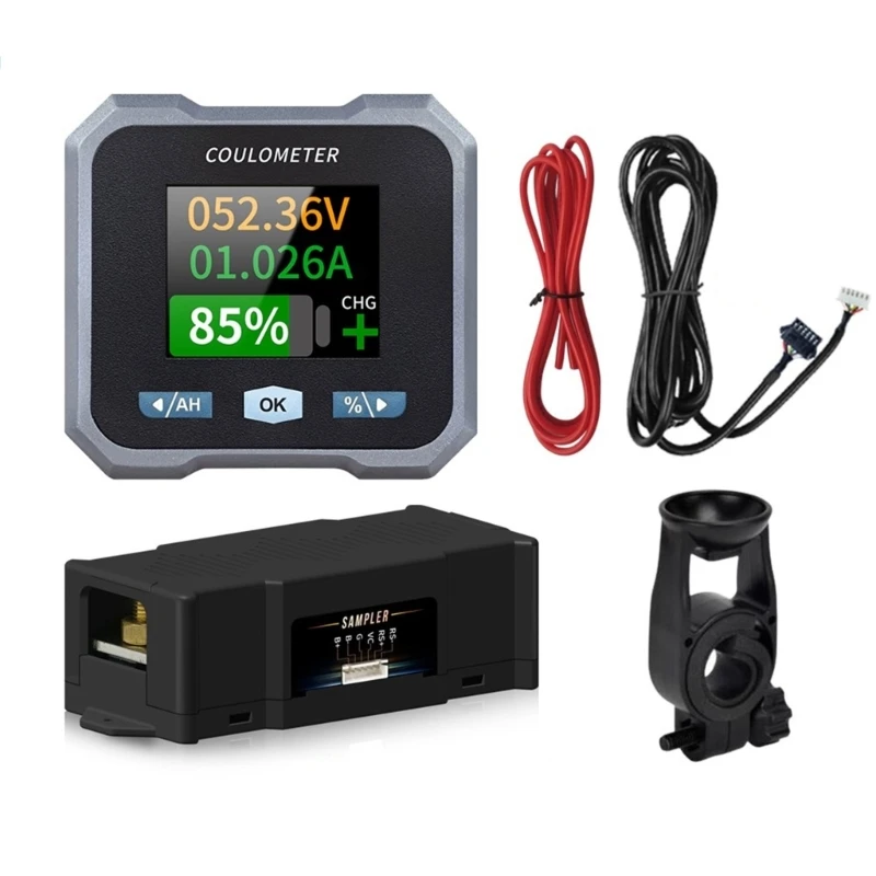 Color Screen Monitor Dustproof Energy Meter with Current Detection Suitable for eBike Enthusiasts and Camping Y9RF