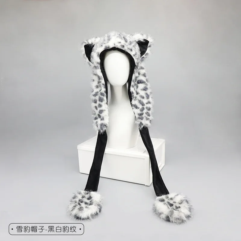 Weiche Plüschmütze für warmes Anziehen, Anime-Cosplay-Mütze, weihnachtliches Rentiergeweih, geeignet für Feiertags-Halloween-Partys