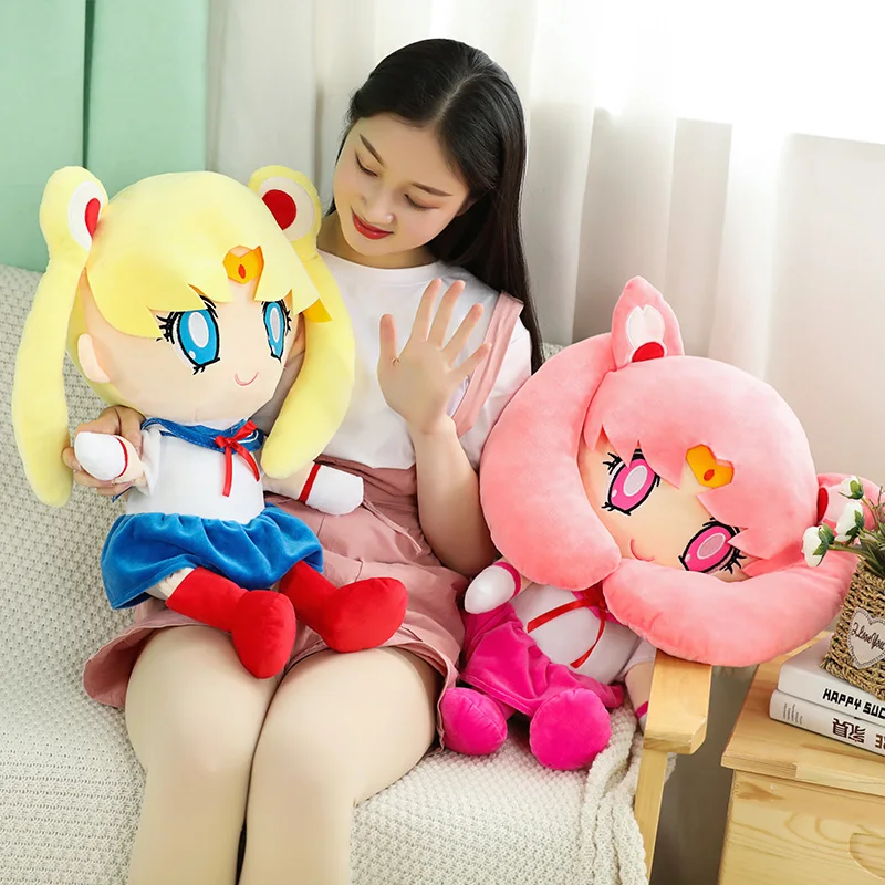 

Kawaii cosplay anime Sailor Moon plush doll costumes props unisex moon hare toy home sofa bedroom decoration girl birthday gift