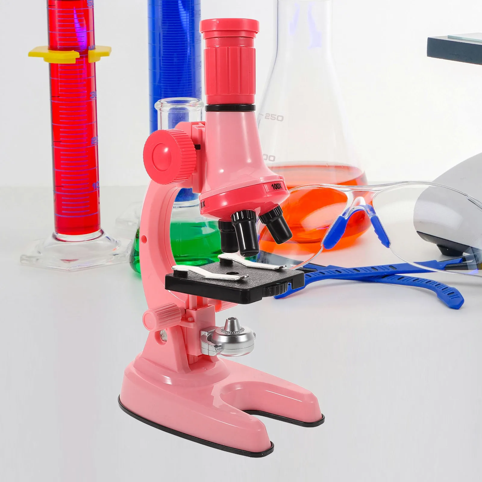 

1Set Mini Microscope for Kids with Carry Case Portable Childrens Science Kit Microscope for Young Learners Discovery Educational