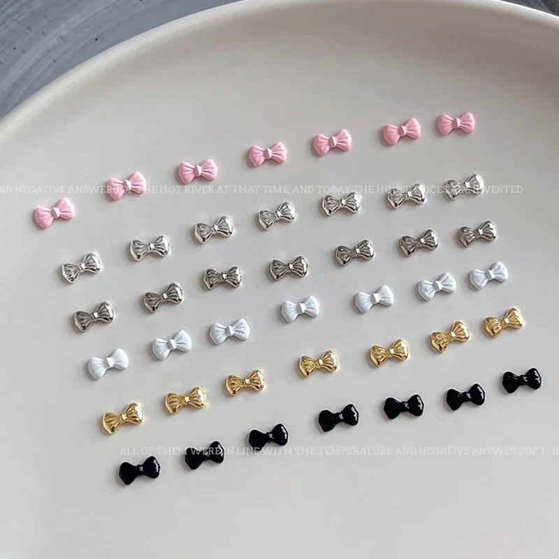 5 قطع 3D الانحناء التعادل مسمار الفن سحر، الفاخرة 3D سبائك Bowknot الراين، مسمار الزينة الملحقات