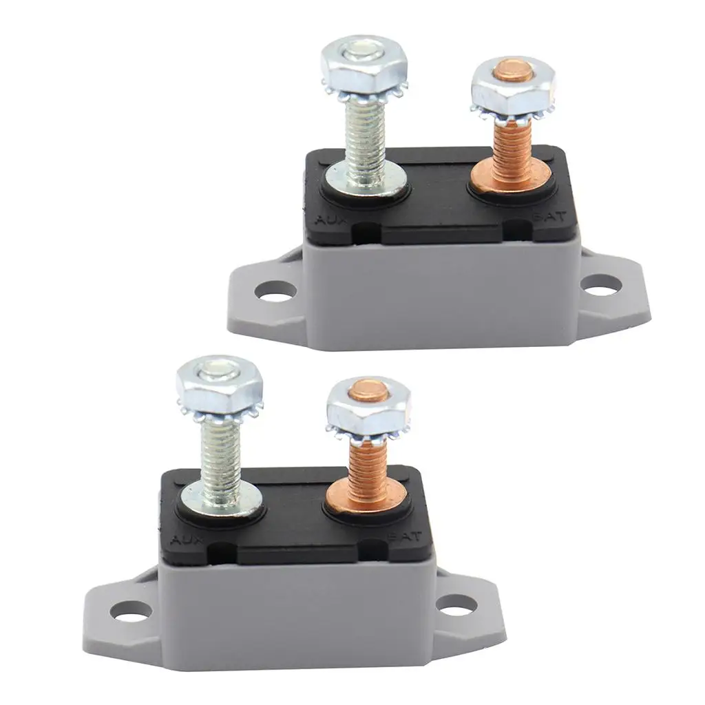 IP66 Waterproof 10A Auto Reset Circuit Breaker Fuse Stud Bolt Marine Car Truck Protection Device for Boat Panel