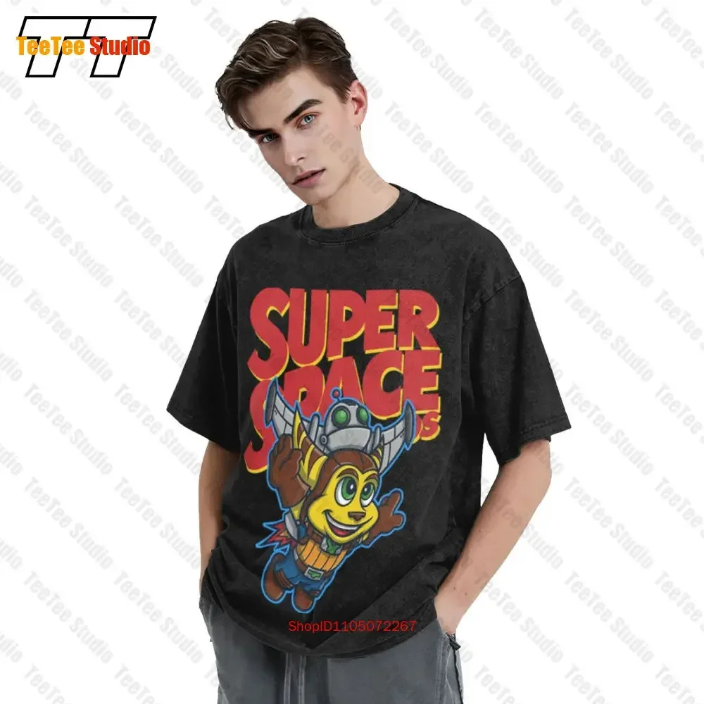 Super Space Bros Ratchet Clank Vintage Oversized T-Shirt WV6L