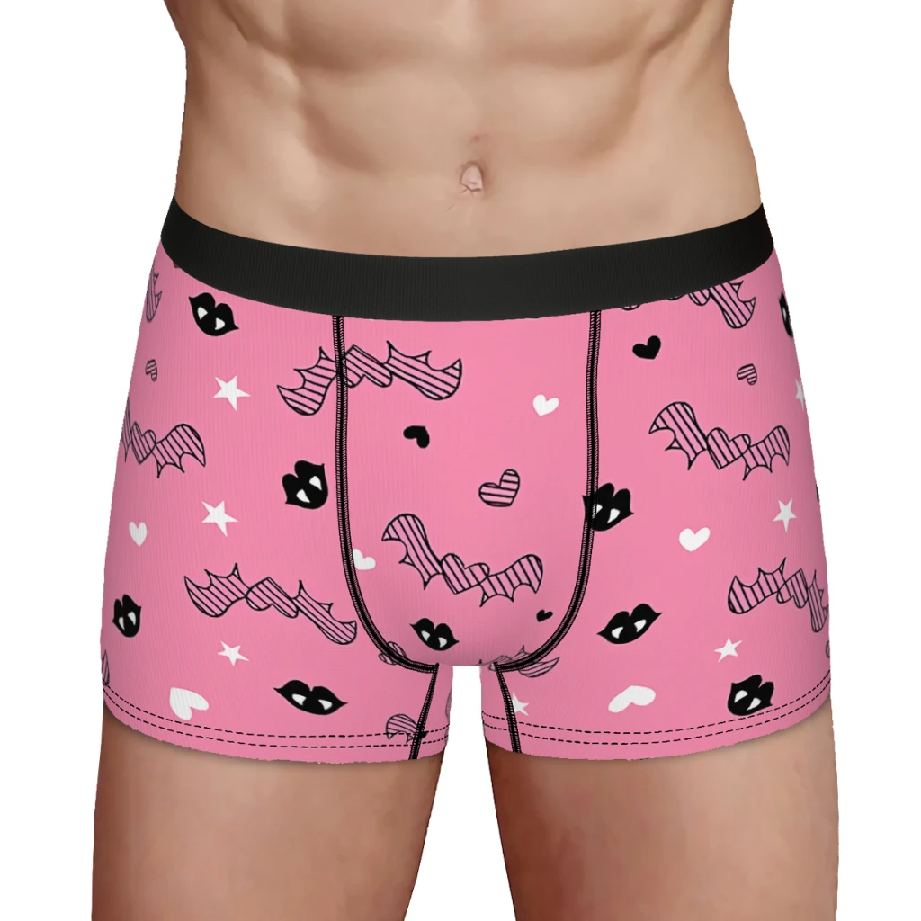 Draculaura Rosa Pastel Gótica Vampiro Lábios Corações Estrelas Andar Design Monster High Boneca Cuecas Homme Calcinhas Homem Roupa Interior