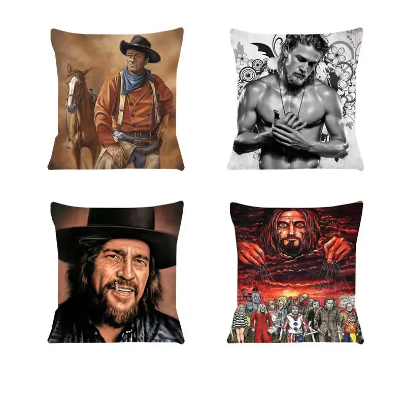 Cushion Cover Waylon Jennings Stills Pillow for chairs Home Decorative cushions for sofa Throw Pillow Cover