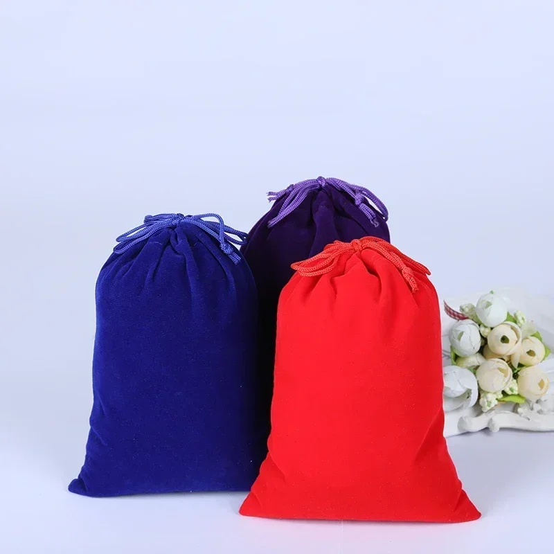 SW1-Bolsa de terciopelo con cordón, bolsa de regalo de boda y Navidad, venta al por mayor