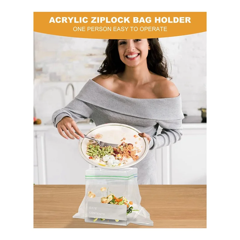 

A57X-2 PCS Держатель для сумки на молнии, мешковатая стойка, держатель для сумки для хранения продуктов, подставка для сумки для приготовления еды, без помощи рук, для заливки остатков L