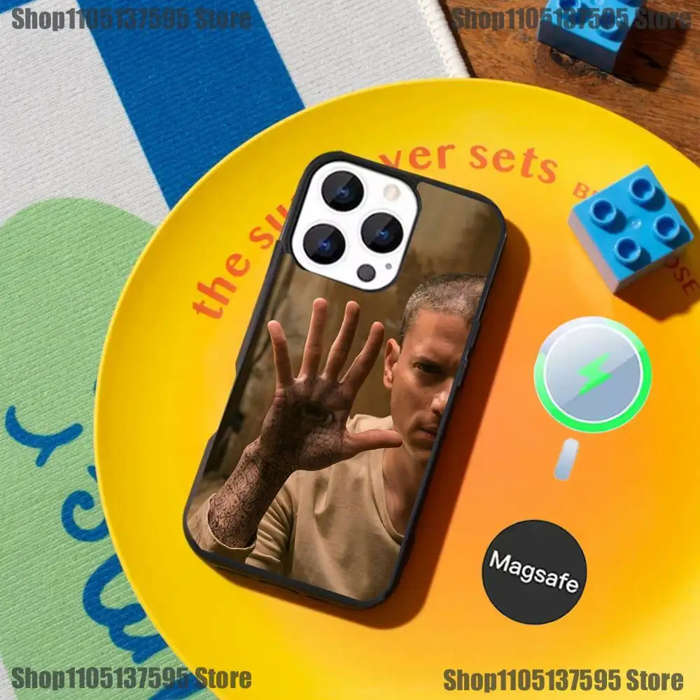 마이클 P-프리즌 B-브레이크 아이폰 17,16,15,14,13,12,11,프로,맥스,플러스,미니,SE4,E용 케이스, 마그네틱 맥세이프 무선 충전 지원