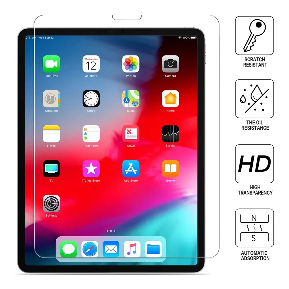 1 PCS Tempered Glass Screen Protector For Apple iPad Pro 2018 12.9 Inch A1876 A1895 A2014 A1983 Anti Fingerprint Protective Film