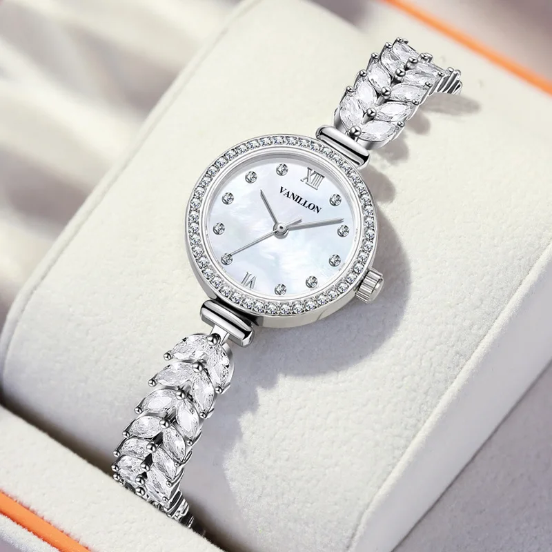 Women's Watch Mermaid Bracelet Watch Niche Alloy Watch Full Diamond Decoration Foreign Trade Popular Style Waterproof Quartz Wom