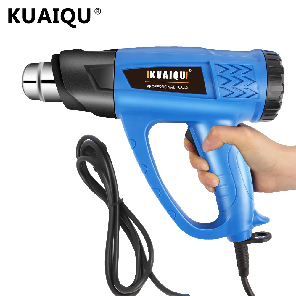 

KQ8672S Digital Heat Gun 50-650℃ Adjustable Temperature Double Heating Core Professional Tool For Car Film Solder & Pipe Repair