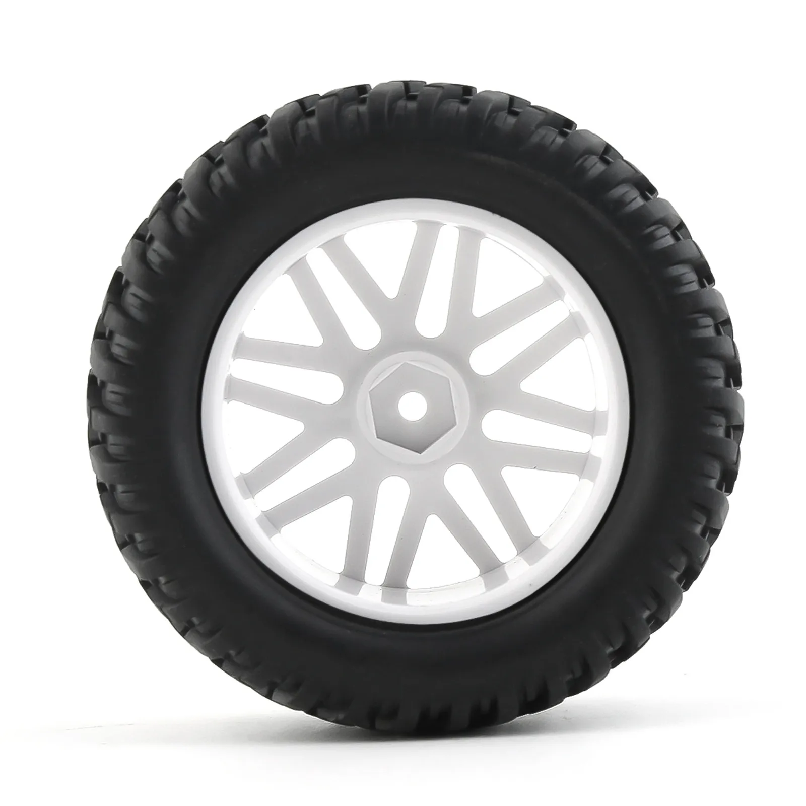 1/10 RC Off Road Tires And Wheels 12mm Hex Rubber Short Course Truck Tyres For 1:10 Buggy Car Kyosho ARRMA Traxxas Wltoys 144001 view 4
