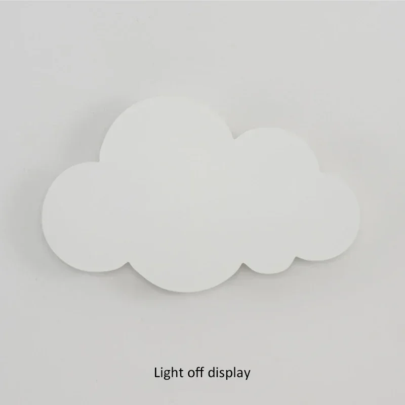 LED Cloud Wall Lamp Baby Room Bedroom Bed Living Dining Room Attic Creative Warm Decoration Furniture 3 Color Dimming Wall Light