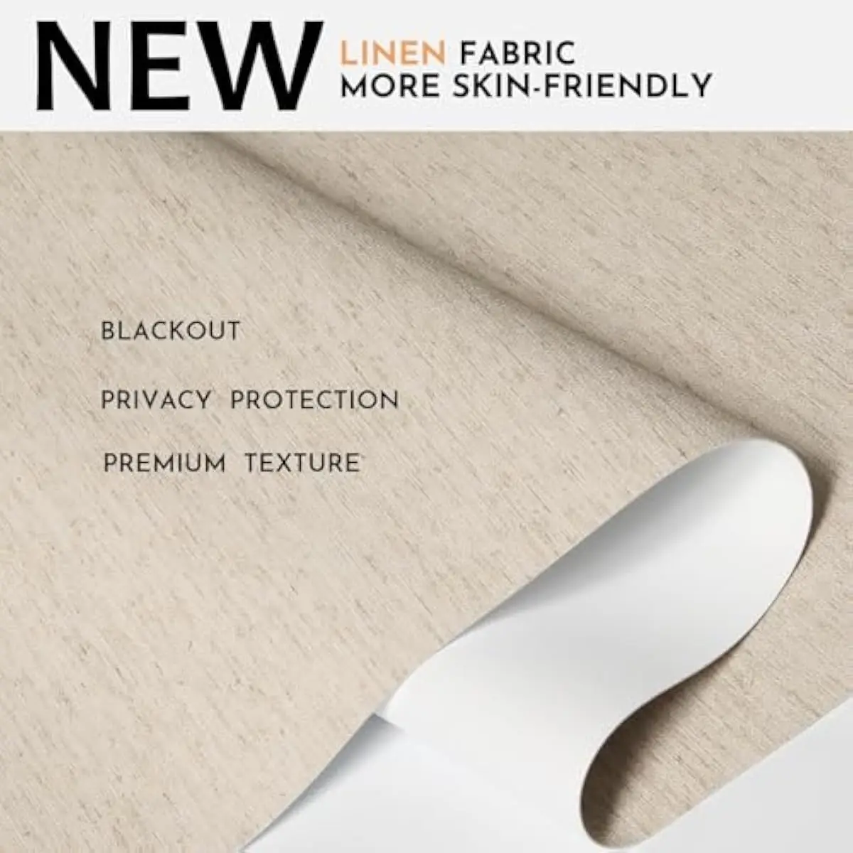 Blackout roller shade with cordless lift mechanism linen texture thermal insulation UV blocking for indoor use magnetic bottom r