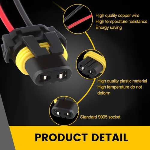 Imagen 2 del producto 2 uds 9005 9006 HB3 HB3 H10 conector adaptador hembra para faro antiniebla 9012 9140 9145 9150 9155