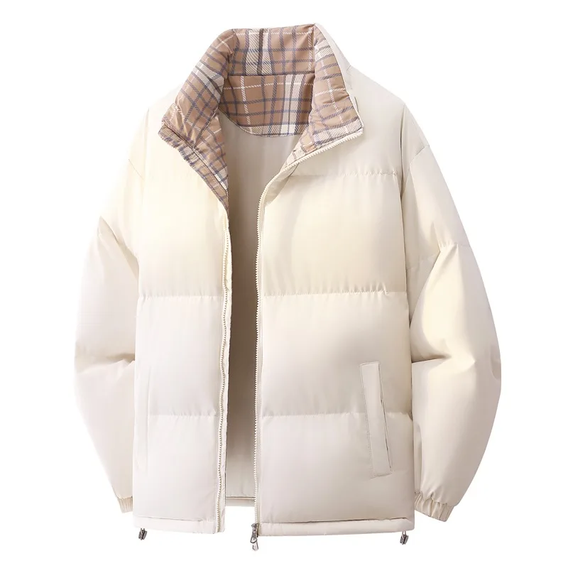 Vestes en coton d'automne et d'hiver, nouvelles vestes en coton épaisses et chaudes pour hommes, veste en coton ample avec col montant