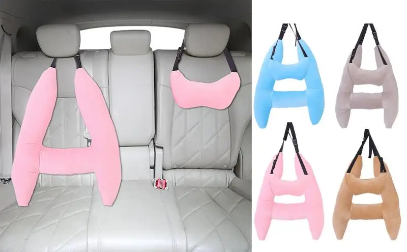 Car Sleeping Head Support H-shaped Car Sleeping Head Support With Headrest Children's Car Sleeping Headrest travel pillow