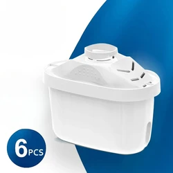 Cartucho de filtros de agua de 6 piezas para Brita Maxtra Limescale, purifica impurezas de cloro, hervidor de agua con carbón activado