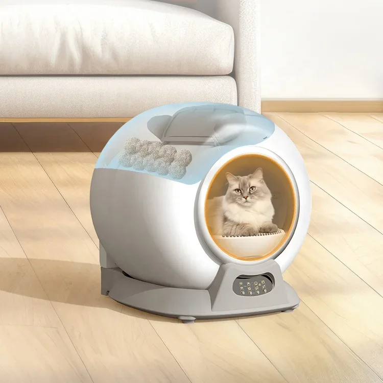 2023 self cleaning cat box large size automatic smart cat toilet sand box new model