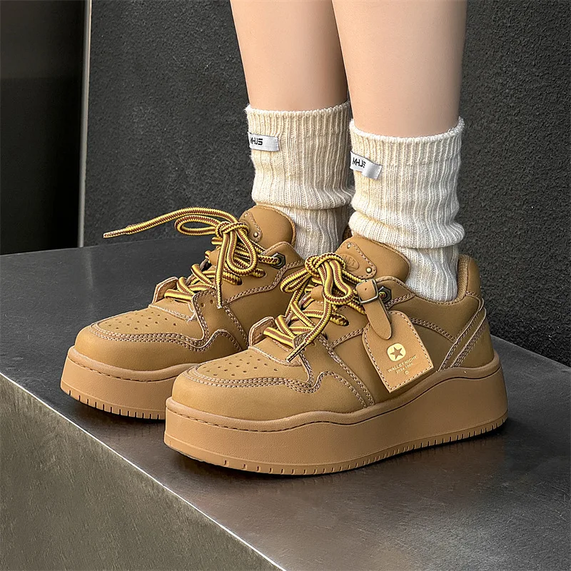 Unisex Fashion Sneakers Women Shoes for Men Tennis Retro Y2K Brown Punk Skateboard Shoes Designer Couple Sports Casual Shoes