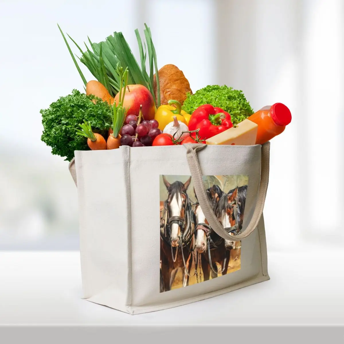 Clydesdale Conversation Tote Bag Cloth bags shopping cart bags free delivery bags shopper bag woman