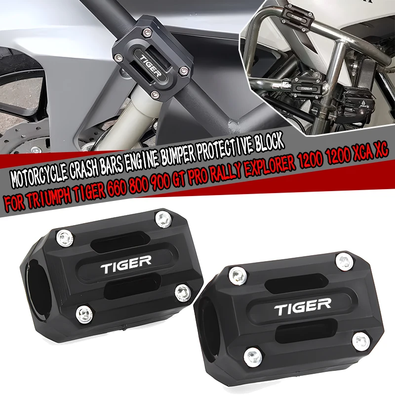Protector de motor de motocicleta, bloque de parachoques, barra de protección para Triumph Tiger 660 800 900 GT PRO Rally Explorer 1200 1200 XCA XC