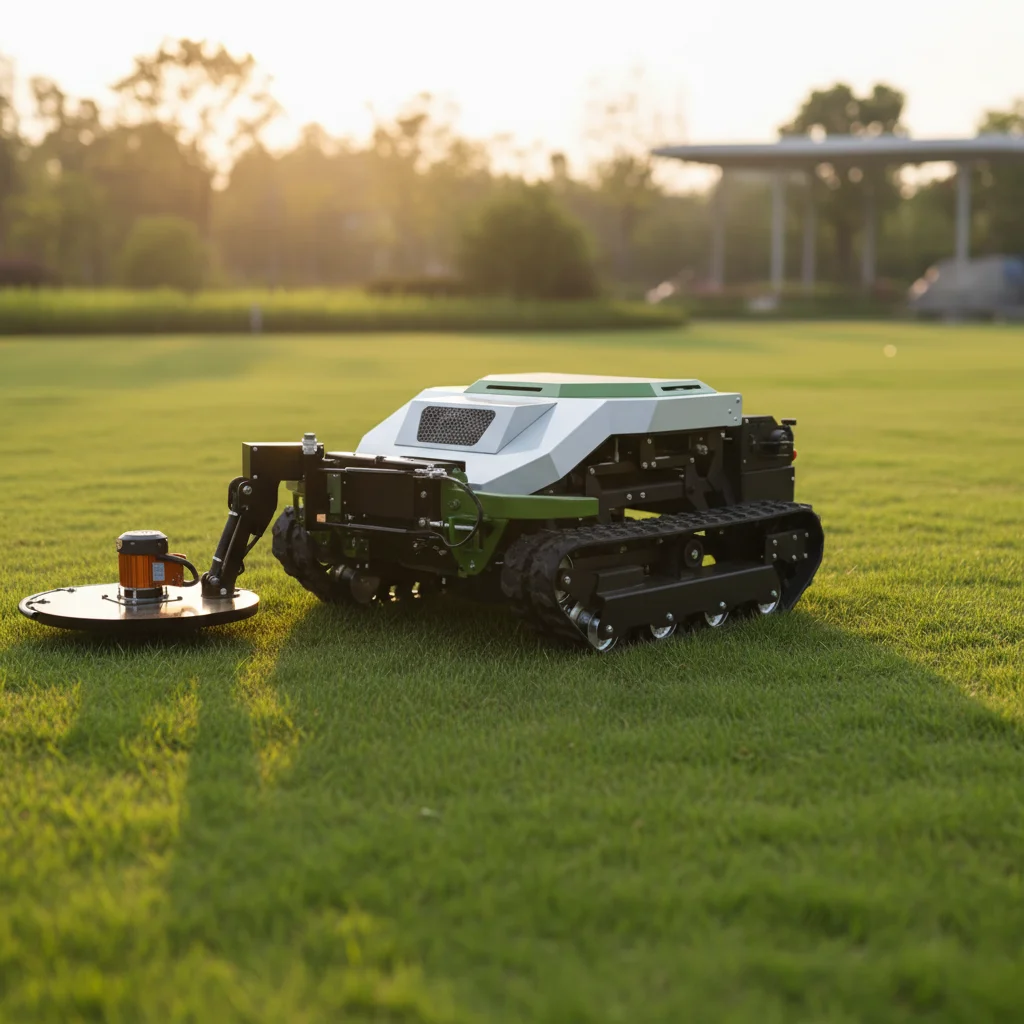 

Customize 2026 New RC Remote Control Crawler Lawn Mower Hot Sale For Home Garden Park Grass Trimming