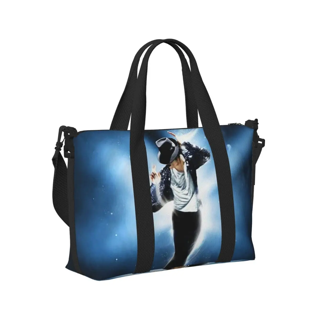 

Michael Jackson Musicians Singers Dancers Beach Travel Bag Large Capacity Tote Bags for Sport Women Shopping Duffle Shoulder Bag