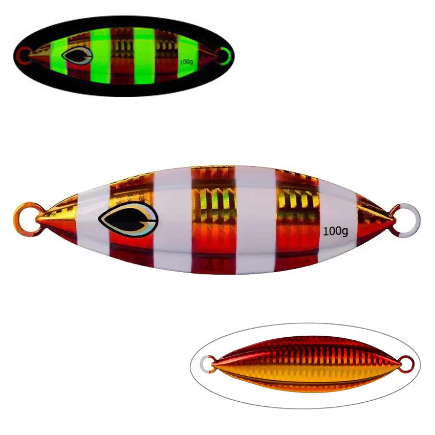 1PC Langsam Jig 40g 60g 80g 100g Angeln Locken Casting Jigging Köder Löffel Metall Fisch salzwasser Künstliche Harten Köder Tackle