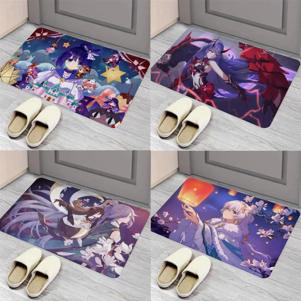 Honkai Impact Floor Mat Entrance Door Mat Nordic Style Home Doormat Bathroom-Toilet Mats Bedroom Hotel Decor Mat