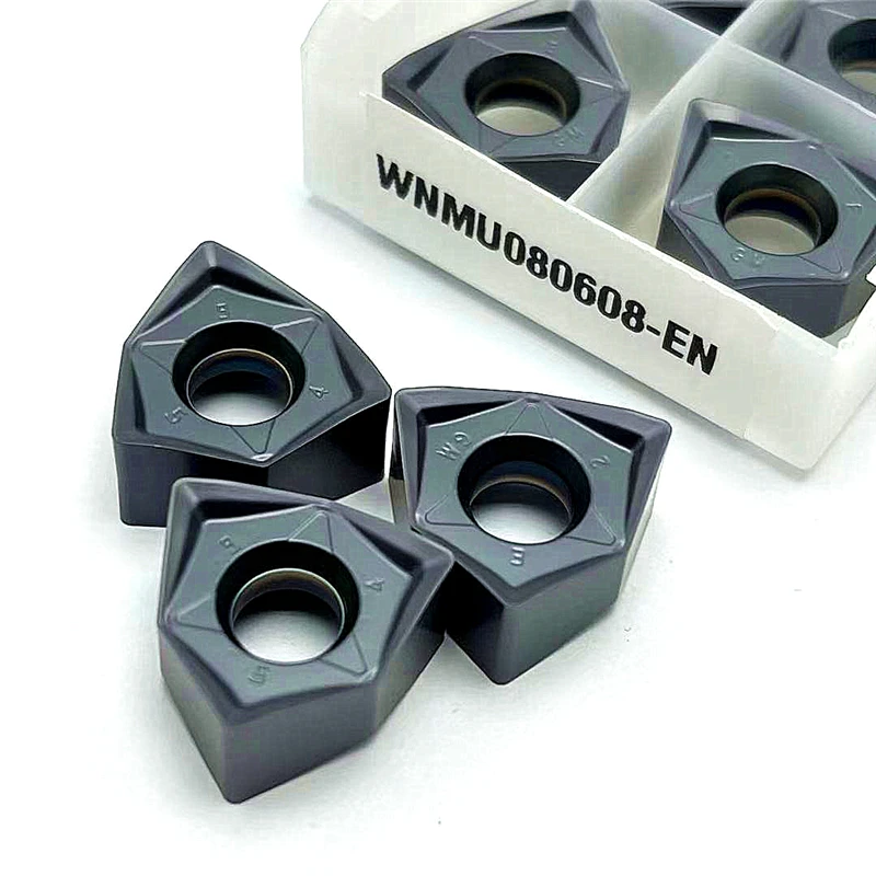 Double-sided Hexagonal Plane Milling Inserts High-quality WNMU080608-EN lathe tools CNC Milling Cutting tools Steel Processing