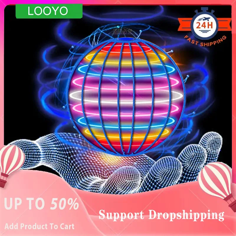 

Flying Ball Spinner Boomerang Flyorb Magic With LED Lights Drone Hover Fly Ball Stress Release Fidget Toys Kids Christmas Gifts