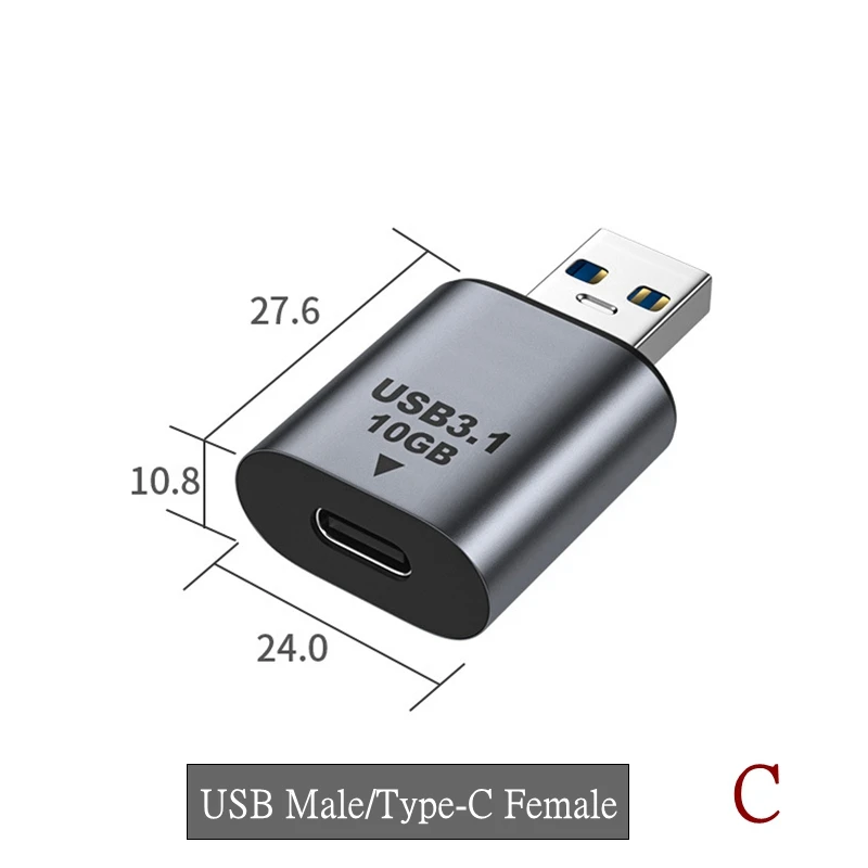 10Gbps Type C To USB 3.1 Converter Male Female Charging Port Adapter High Speed Data OTG Transfer Phone Macbook Tablet Connector